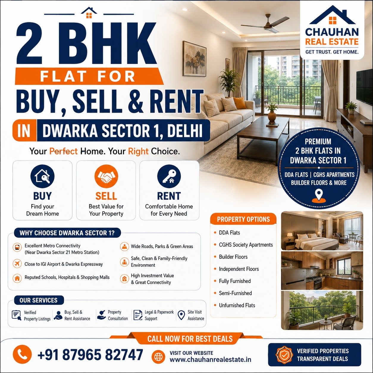 2 BHK Flat for Buy Sell Rent in Dwarka Sector 2 Delhi