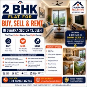 2 BHK Flat for Buy Sell Rent in Dwarka Sector 13 Delhi