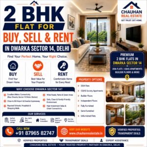 2 BHK Flat for Buy Sell Rent in Dwarka Sector 14 Delhi