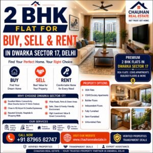 2 BHK Flat for Buy Sell Rent in Dwarka Sector 17 Delhi