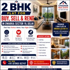 2 BHK Flat for Buy Sell Rent in Dwarka Sector 19 Delhi