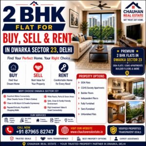 2 BHK Flat for Buy Sell Rent in Dwarka Sector 23 Delhi