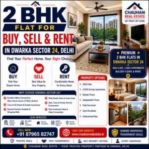 2 BHK Flat for Buy Sell Rent in Dwarka Sector 24 Delhi