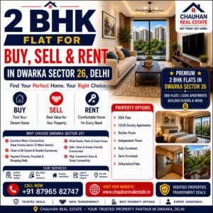 2 BHK Flat for Buy Sell Rent in Dwarka Sector 26 Delhi