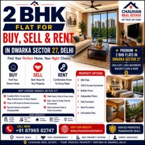 2 BHK Flat for Buy Sell Rent in Dwarka Sector 27 Delhi