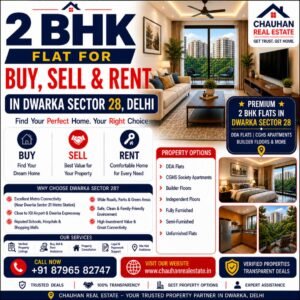 2 BHK Flat for Buy Sell Rent in Dwarka Sector 28 Delhi