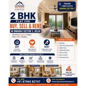 2 BHK Flat for Buy Sell Rent in Dwarka Sector 3 Delhi