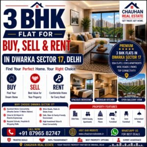 3 BHK Flat for Buy Sell Rent in Dwarka Sector 17 Delhi