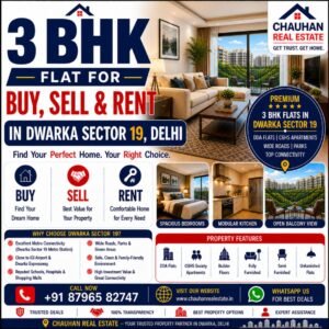 3 BHK Flat for Buy Sell Rent in Dwarka Sector 19 Delhi