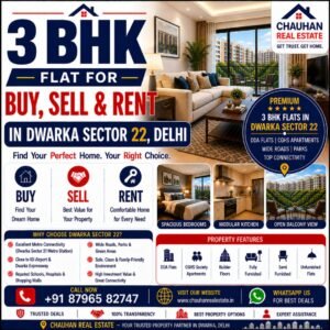 3 BHK Flat for Buy Sell Rent in Dwarka Sector 22 Delhi