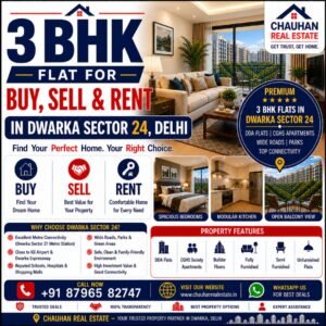 3 BHK Flat for Buy Sell Rent in Dwarka Sector 24 Delhi