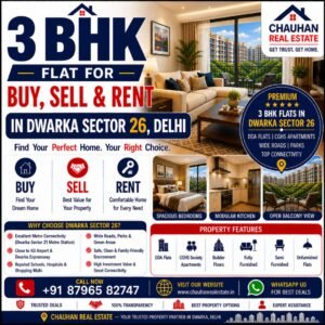 3 BHK Flat for Buy Sell Rent in Dwarka Sector 26 Delhi