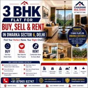 3 BHK Flat for Buy Sell Rent in Dwarka Sector 6 Delhi