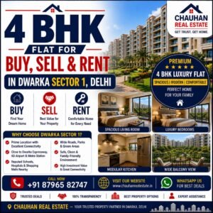 4 BHK Flat for Buy Sell Rent in Dwarka Sector 1 Delhi