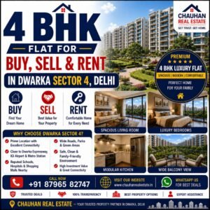 4 BHK Flat for Buy Sell Rent in Dwarka Sector 4 Delhi