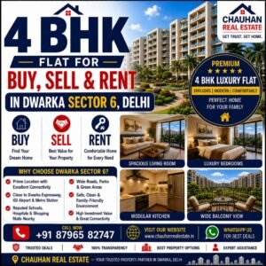4 BHK Flat for Buy Sell Rent in Dwarka Sector 6 Delhi